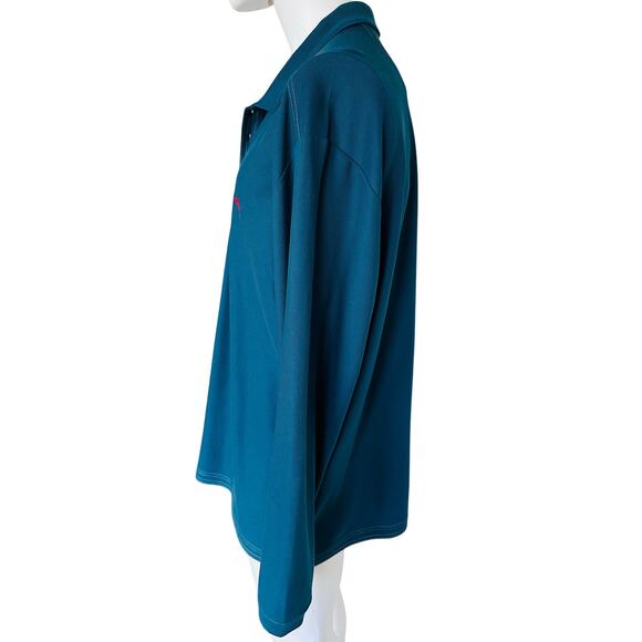 TOMMY BAHAMA : Emfielder Polo Long Sleeve - XXL/TTG - Teal Blue (like new) - Picture 3 of 8